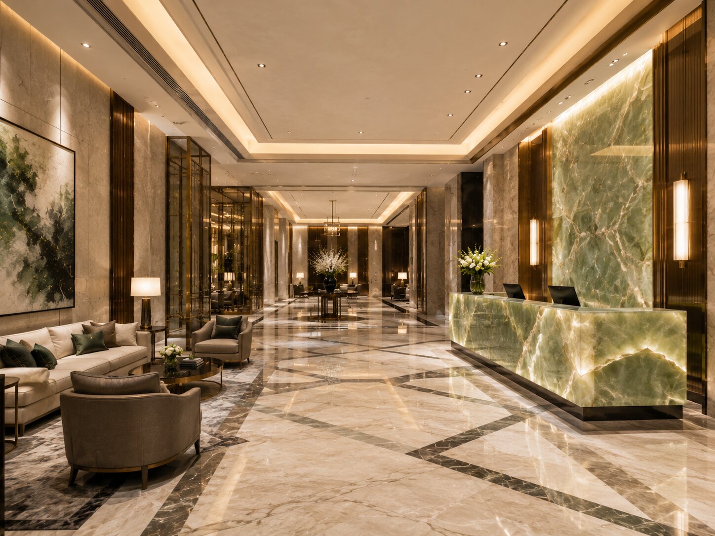 Otel lobi yakın doku