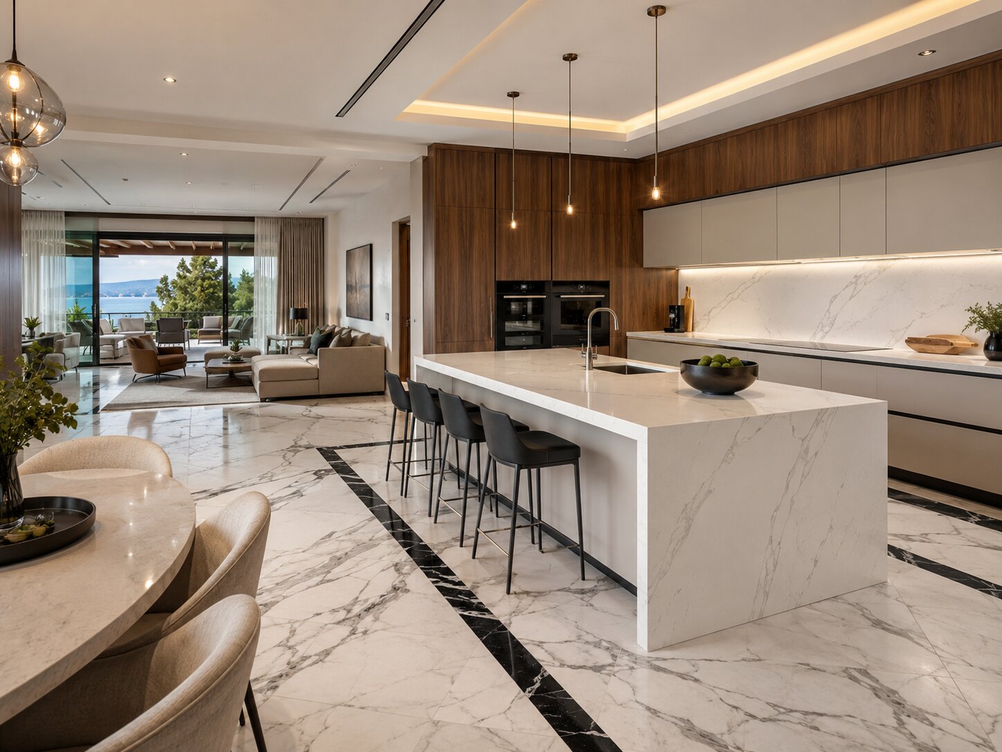 Villa iç mekan yakın doku